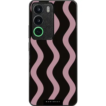 Pouzdro na mobilní telefon Lesklý kryt Mobiwear Glossy - Realme C71 - GA54G Fialové vlnky (Prémiové lesklé pouzdro, obal, kryt Mobiwear Glossy na mobil Realme C71 - GA54G Fialové vlnky, materiál Plast + TPU silikon - krytí po všech stranách, neošoupatelný potisk, tenké provedení,)