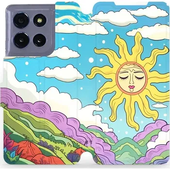 Pouzdro na mobilní telefon Flipové pouzdro Mobiwear - Motorola Moto G86 5G - VP57S Barevný svět (Knížkové flip pouzdro, obal, kryt na mobil Motorola Moto G86 5G - VP57S Barevný svět, materiál Umělá kůže + TPU - ochrana 360°, stojánek, silikonová vanička, magnetické zavírání)