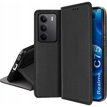 Pouzdro na mobilní telefon Flipové pouzdro KrainaGSM pro realme C75 černé