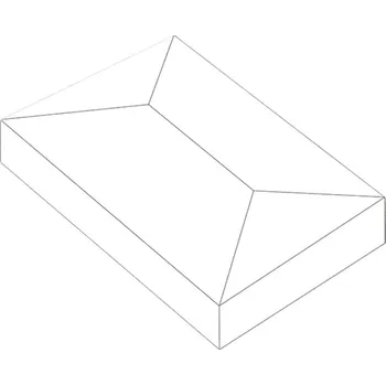 Příslušenství pro plot Stříška pilířová Ferobet, 47 x 27 x 5,5 cm, Hladká hnědá