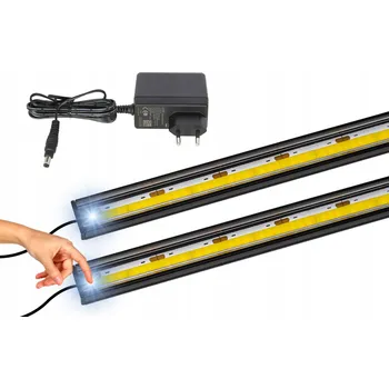 Bodové svítidlo LED lišta pod linku do kuchyně ČERNÁ 2x80cm s REGULACÍ