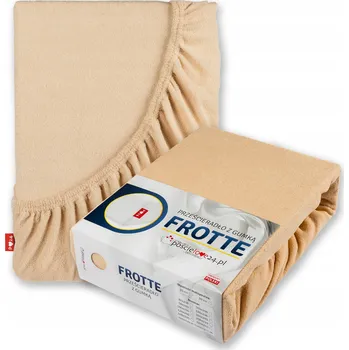 Prostěradlo Froté prostěradlo 80x200 s Hrubá Bavlna strana 30 cm, Cappuccino