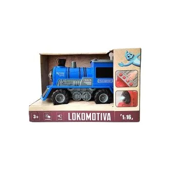 autíčko Lokomotiva modrá 22,5cm 1:16 n