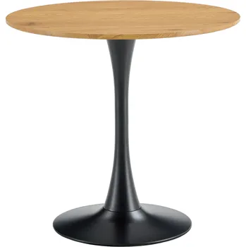 Jídelní stůl Jídelní stůl, dub/černá, průměr 80 cm, REVENTON NEW