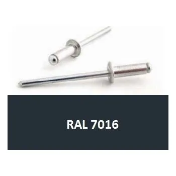 Nýt Bralo Trhací nýt AL/ST 4,0x6 RAL 7016 šedá 10ks