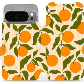 Pouzdro na mobilní telefon Flipové pouzdro Mobiwear - Google Pixel 10 Pro - VP82S Pomeranče (Knížkové flip pouzdro, obal, kryt na mobil Google Pixel 10 Pro - VP82S Pomeranče, materiál Umělá kůže + TPU - ochrana 360°, stojánek, silikonová vanička, magnetické zavírání)