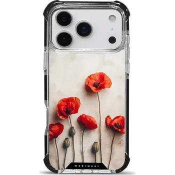 Pouzdro na mobilní telefon Odolný obal Mobiwear MagSafe Elite Bumper - Apple iPhone 17 Pro Max - D012D Vlčí máky (Odolný kryt, pouzdro, obal Mobiwear Elite Bumper na mobil Apple iPhone 17 Pro Max - D012D Vlčí máky, materiál Plast + TPU silikon + kov - zesílená ochrana telefonu,)