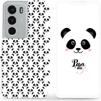 Pouzdro na mobilní telefon Flipové pouzdro Mobiwear - Realme C71 - M030P Panda Amálka (Knížkové flip pouzdro, obal, kryt na mobil Realme C71 - M030P Panda Amálka, materiál Umělá kůže + TPU - ochrana 360°, stojánek, silikonová vanička, magnetické zavírání)