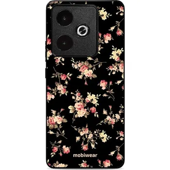 Pouzdro na mobilní telefon Lesklý kryt Mobiwear Glossy - Realme GT 7T - G039G - Květy na černé (Prémiové lesklé pouzdro, obal, kryt Mobiwear Glossy na mobil Realme GT 7T - G039G - Květy na černé, materiál Plast + TPU silikon - krytí po všech stranách, neošoupatelný potisk, tenké)