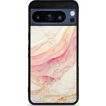 Lesklý kryt Mobiwear Glossy - Google Pixel 8 Pro - G027G - Růžový a zlatavý mramor (Prémiové lesklé pouzdro, obal, kryt Mobiwear Glossy na mobil Google Pixel 8 Pro - G027G - Růžový a zlatavý mramor, materiál Plast + TPU silikon - krytí po všech stranách,)