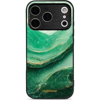 Pouzdro na mobilní telefon Lesklý kryt Mobiwear Glossy - Apple iPhone 17 Pro - G023G - Zelený mramor (Prémiové lesklé pouzdro, obal, kryt Mobiwear Glossy na mobil Apple iPhone 17 Pro - G023G - Zelený mramor, materiál Plast + TPU silikon - krytí po všech stranách, neošoupatelný)