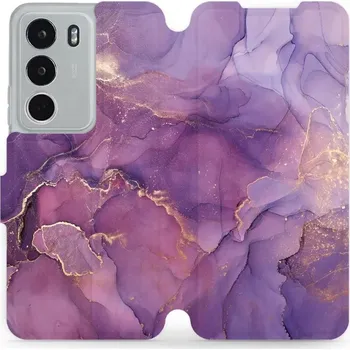 Pouzdro na mobilní telefon Flipové pouzdro Mobiwear - Realme C71 - VP20S Fialový mramor (Knížkové flip pouzdro, obal, kryt na mobil Realme C71 - VP20S Fialový mramor, materiál Umělá kůže + TPU - ochrana 360°, stojánek, silikonová vanička, magnetické zavírání)
