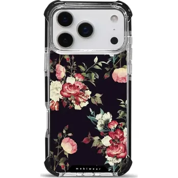 Pouzdro na mobilní telefon Odolný obal Mobiwear MagSafe Elite Bumper - Apple iPhone 17 Pro Max - D003D Růže na černé (Odolný kryt, pouzdro, obal Mobiwear Elite Bumper na mobil Apple iPhone 17 Pro Max - D003D Růže na černé, materiál Plast + TPU silikon + kov - zesílená ochrana)