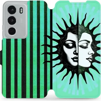Pouzdro na mobilní telefon Flipové pouzdro Mobiwear - Realme C71 - VP58S Dvě tváře slunce (Knížkové flip pouzdro, obal, kryt na mobil Realme C71 - VP58S Dvě tváře slunce, materiál Umělá kůže + TPU - ochrana 360°, stojánek, silikonová vanička, magnetické zavírání)