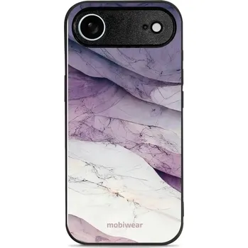 Pouzdro na mobilní telefon Lesklý kryt Mobiwear Glossy - Apple iPhone Air - G028G - Bílý a fialový mramor (Prémiové lesklé pouzdro, obal, kryt Mobiwear Glossy na mobil Apple iPhone Air - G028G - Bílý a fialový mramor, materiál Plast + TPU silikon - krytí po všech stranách,)