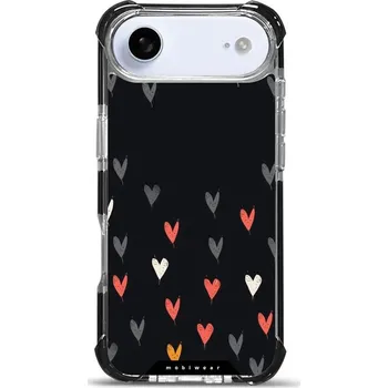Pouzdro na mobilní telefon Odolný obal Mobiwear MagSafe Elite Bumper - Apple iPhone Air - DP79D Srdíčka (Odolný kryt, pouzdro, obal Mobiwear Elite Bumper na mobil Apple iPhone Air - DP79D Srdíčka, materiál Plast + TPU silikon + kov - zesílená ochrana telefonu, podpora MagSafe, kryt