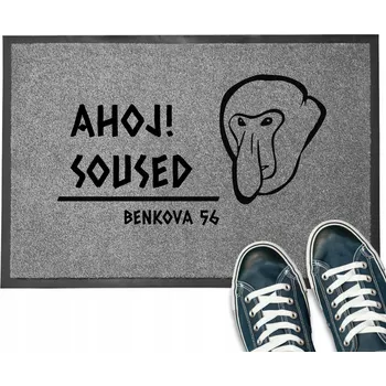 VSTUPNÍ ROHOŽKA ŠEDÁ | 40X60 ODOLNÁ MONOCHROMATICKÁ S POTISKEM SIEMA MIX VZORŮ