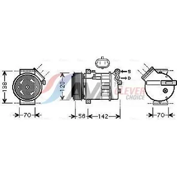 Kompresor klimatizace Kompresor, klimatizace AVA OLAK313