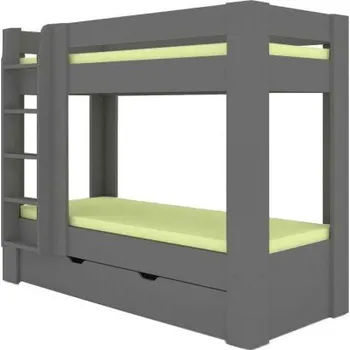 Dětská postel Dětská patrová postel REA Pikachu levá - graphite