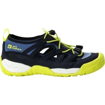 Dámské sandále Dětské sandály Jack Wolfskin VILLI SANDAL K 38 Modrá, Bílá, Reflexní neon