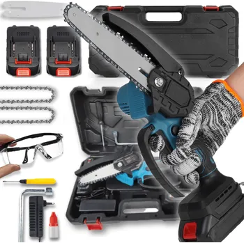 Ruční pilka AKU Ruční řetězová pilka 6\" s bohatým příslušenstvím