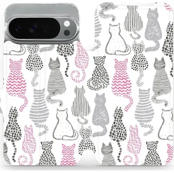 Pouzdro na mobilní telefon Flipové pouzdro Mobiwear - Google Pixel 10 Pro XL - MX01S Kočičí zádíčka (Knížkové flip pouzdro, obal, kryt na mobil Google Pixel 10 Pro XL - MX01S Kočičí zádíčka, materiál Umělá kůže + TPU - ochrana 360°, stojánek, silikonová vanička, magnetické zavírání