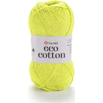 Příze Yarn Art příze Eco Cotton 801 ostrá žlutozelená