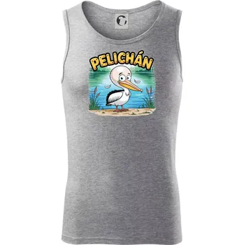 Pelichán - Tílko pánské Core - S ( Tmavě šedý melír )