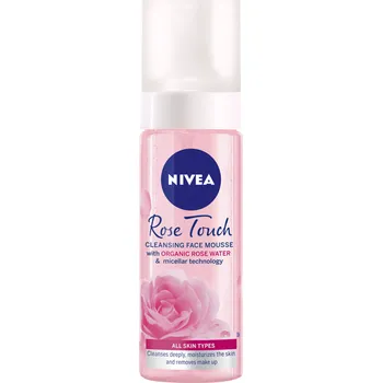 Čistící gel Nivea Rose Touch čisticí pěna na čištění obličeje, 150 ml