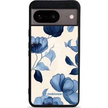 Pouzdro na mobilní telefon Lesklý kryt Mobiwear Glossy - Google Pixel 8 - GP73G Modrá krása květů (Prémiové lesklé pouzdro, obal, kryt Mobiwear Glossy na mobil Google Pixel 8 - GP73G Modrá krása květů, materiál Plast + TPU silikon - krytí po všech stranách, neošoupatelný potisk,)
