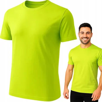 Pánské tričko BAVLNA 100% Spodní Tričko KRÁTKÝ RUKÁV ZELENÉ