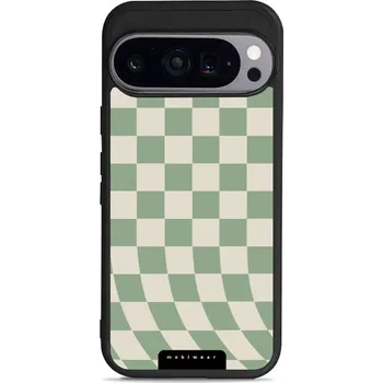 Pouzdro na mobilní telefon Lesklý kryt Mobiwear Glossy - Google Pixel 9 Pro - GA58G Zelená a béžová šachovnice (Prémiové lesklé pouzdro, obal, kryt Mobiwear Glossy na mobil Google Pixel 9 Pro - GA58G Zelená a béžová šachovnice, materiál Plast + TPU silikon - krytí po všech stranách