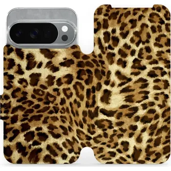 Pouzdro na mobilní telefon Flipové pouzdro Mobiwear - Google Pixel 10 Pro - VA33P Leopardí vzor (Knížkové flip pouzdro, obal, kryt na mobil Google Pixel 10 Pro - VA33P Leopardí vzor, materiál Umělá kůže + TPU - ochrana 360°, stojánek, silikonová vanička, magnetické zavírání)