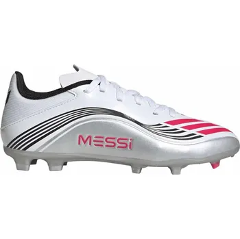 Kopačky Lisovky adidas F50 MESSI LEAGUE FG K bílé JP7454 - EUR 38 2/3 | UK 5,5 | US 6