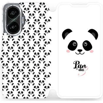 Pouzdro na mobilní telefon Flipové pouzdro Mobiwear - Xiaomi Poco F7 - M030P Panda Amálka (Knížkové flip pouzdro, obal, kryt na mobil Xiaomi Poco F7 - M030P Panda Amálka, materiál Umělá kůže + TPU - ochrana 360°, stojánek, silikonová vanička, magnetické zavírání)