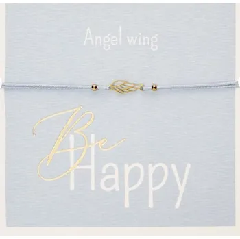 Náramek Gifty - Be Happy náramek - g. plated Angel Wing