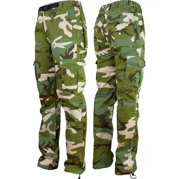 Pánské kalhoty Pánské pracovní kalhoty do pasu MASKÁČOVÝ bavlněné maskáčové bojovky 100% bavlna