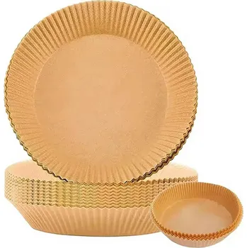 Obraz PAPÍR NA PEČENÍ DO HORKOVZDUŠNÉ FRITÉZY VLOŽKY 50 Ks AIR FRYER 20 cm