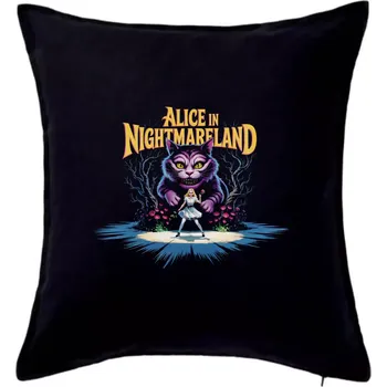 Polštář Alice in nightmareland - Polštář 50x50 - 50x50 - Včetně výplně ( Černá )