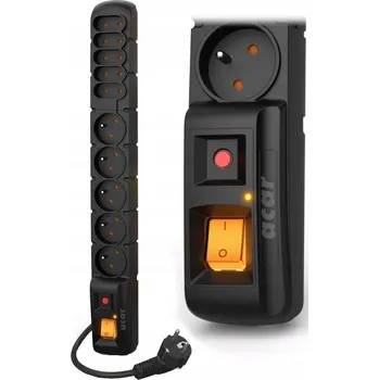 Napájecí kabel Prodlužovací kabel 10 zásuvek vypínač lišta napájecí 1,5 m