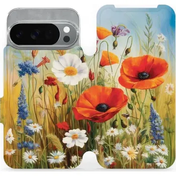Pouzdro na mobilní telefon Flipové pouzdro Mobiwear - Google Pixel 10 Pro - VP43S Letní louka (Knížkové flip pouzdro, obal, kryt na mobil Google Pixel 10 Pro - VP43S Letní louka, materiál Umělá kůže + TPU - ochrana 360°, stojánek, silikonová vanička, magnetické zavírání)