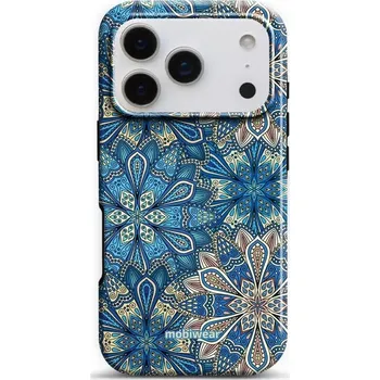 Pouzdro na mobilní telefon Odolný obal Mobiwear Elite Pro - Apple iPhone 17 Pro - E108E Modré mandala květy (Odolné pouzdro, obal kryt Mobiwear Elite Pro - maximální ochrana mobilu Apple iPhone 17 Pro, zesílené hrany, přesné výřezy, pohodlné držení, odolná grafika, kvalitní materiá