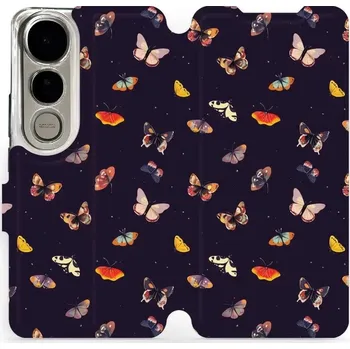 Pouzdro na mobilní telefon Flipové pouzdro Mobiwear - Vivo V50 Lite - VP78S Barevní motýlci (Knížkové flip pouzdro, obal, kryt na mobil Vivo V50 Lite - VP78S Barevní motýlci, materiál Umělá kůže + TPU - ochrana 360°, stojánek, silikonová vanička, magnetické zavírání)