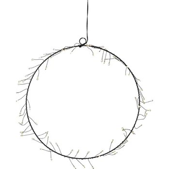 Star trading Závěsný svítící věnec STAR NIKE 95x LED P.24 cm černý černá