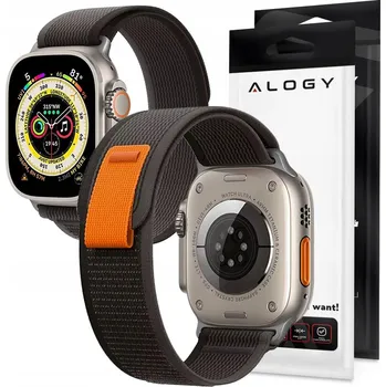 Řemínek na hodinky Řemínek Alogy pro Apple 22mm černý