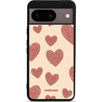 Pouzdro na mobilní telefon Lesklý kryt Mobiwear Glossy - Google Pixel 8 - GP93G Otisk srdce (Prémiové lesklé pouzdro, obal, kryt Mobiwear Glossy na mobil Google Pixel 8 - GP93G Otisk srdce, materiál Plast + TPU silikon - krytí po všech stranách, neošoupatelný potisk, tenké proveden