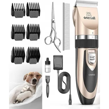 Kosmetika pro psa Strojek na stříhání psů a koček – tichý, profesionální, zlatý Oneisall