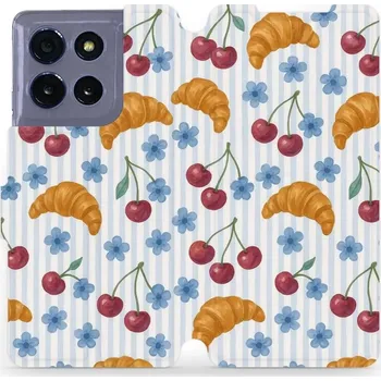 Pouzdro na mobilní telefon Flipové pouzdro Mobiwear - Motorola Moto G86 5G - VP85S Croissanty (Knížkové flip pouzdro, obal, kryt na mobil Motorola Moto G86 5G - VP85S Croissanty, materiál Umělá kůže + TPU - ochrana 360°, stojánek, silikonová vanička, magnetické zavírání)