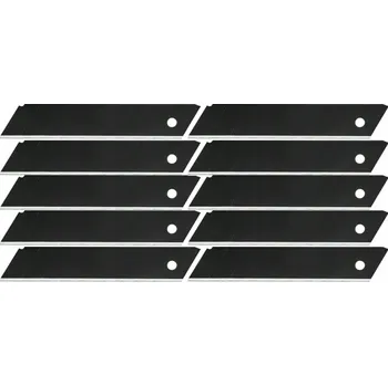 Pracovní nůž Odlamovací čepele, černé 18mm SK5 do nože na tapety, 10 ks