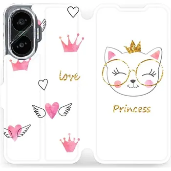 Pouzdro na mobilní telefon Flipové pouzdro Mobiwear - Xiaomi Poco F7 - MH03S Kočička princess (Knížkové flip pouzdro, obal, kryt na mobil Xiaomi Poco F7 - MH03S Kočička princess, materiál Umělá kůže + TPU - ochrana 360°, stojánek, silikonová vanička, magnetické zavírání)